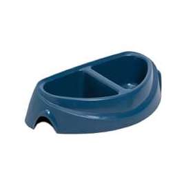 Petmate 23181 Double Diner Pet Feeder Dish, L, 2.5 Cups Capacity, 2-Compartment, Assorted