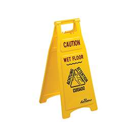 Continental Commercial 119 Floor Sign, 12 in W, Caution Wet Floor