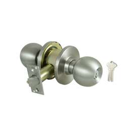ProSource Classroom Commercial Knobset, 2-3/8 - 2-3/4 In, Guard Bolt Fasteners, Metal, Stainless Steel