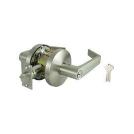 ProSource Entry Cylindrical Lever, Metal, Stainless Steel