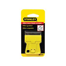 STANLEY 28-100 Razor Blade Scraper, 1/8 in L x 1-1/2 in W Blade, HCS Blade, Yellow Handle