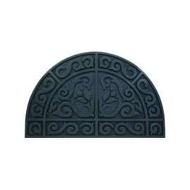 Simple Spaces Half Circle Door Mat, 39 In L X 24 In W, Recycled Rubber