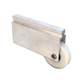 Prime-Line N 6598 Roller Assembly, 1-1/2 in Dia Roller, Bottom Mounting, Aluminum, Silver