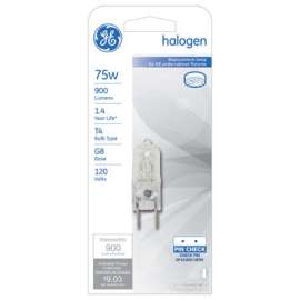 GE 75W QTZ Halo Lamp
