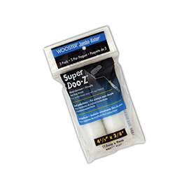 WOOSTER RR313-4 1/2 Paint Roller Cover, 3/8 in Thick Nap, Fabric Cover, White
