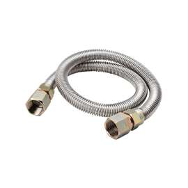 B & K G012SS151524RP Gas Connector, 3/4 x 3/4 in FIP, 0.5 psi, Stainless Steel