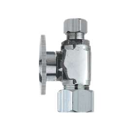Plumb Pak PP63PCLF Shut-Off Valve, 5/8 x 3/8 in Compression, Brass, Chrome