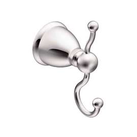 Moen Caldwell Y3103CH Robe Hook, 2-Hook, Zinc, Chrome
