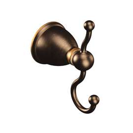 Moen Caldwell Y3103BRB Robe Hook, 2-Hook, Zinc, Mediterranean Bronze