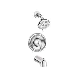 Moen Tiffin 82876 Tub/Shower Faucet, 1-Handle, Standard Showerhead, Chrome