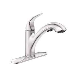 Moen Medina 87039SRS Kitchen Faucet, 1-Faucet Handle, 8-13/32 in H Spout, Stainless Steel, Stainless Steel
