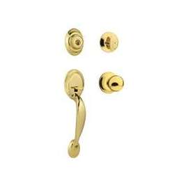 Kwikset 687DAXP3SMTCP Handleset, 3 Grade, Metal, Polished Brass