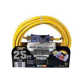 PowerZone Pro Sjtow Extension Cord, 12/3, 25 Ft