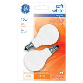 GE2PK 40W WHT Fan Bulb
