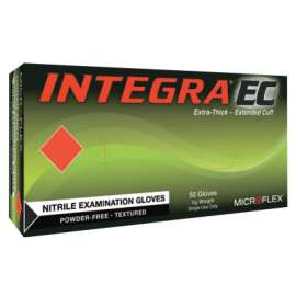 Integra Disposable Gloves, Nitrile, Finger - 23 mm; Palm - 2 mm, X-Large, Blue