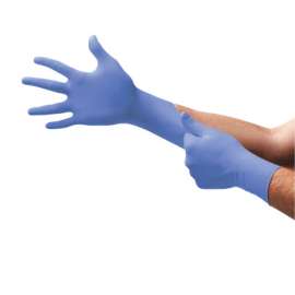 Supreno® SE Disposable Nitrile Gloves, Beaded Cuff, Medium, Violet Blue