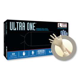 Ultra One Exam Gloves with Extended Cuffs, 9.8 mil, X-Large, Natural