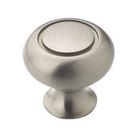 Amerock BP53011G10 Cabinet Knob, 1-3/16 in Projection, Zinc, Satin Nickel