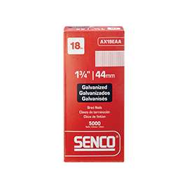 SENCO AX19EAA Brad Nail, 1-3/4 in L, 18 ga, Electro-Galvanized