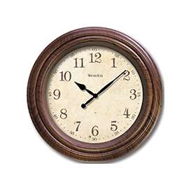 Westclox Classic 33883P Wall Clock, Round, Analog, Almond Frame