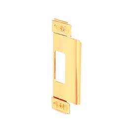 Defender Security U 9495 Door Strike, 4-3/4 in L, 1-1/4 in W, Steel, Brass