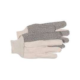 Boss 4011L General-Purpose Work Gloves, L, Knit Wrist Cuff, Straight Thumb, Black/White, Cotton/Polyester