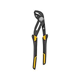 DeWALT Push-Lock DWHT70271 Plier, Steel Jaw, 12 in OAL, Black/Yellow Handle