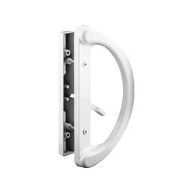Prime-Line C 1225 Handle Set, 1-1/2 to 1-3/4 in Thick Door, Aluminum, Painted