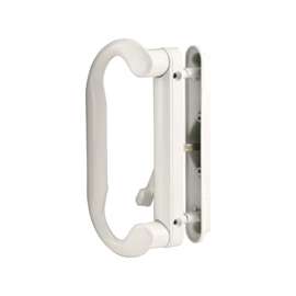 Prime-Line C 1277 Handle Set, 1-3/8 to 1-3/4 in Thick Door, Aluminum, Powder-Coated