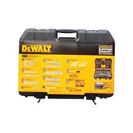DeWALT DWMT73803 Mechanics Tool Set, Polished Chrome Vanadium, 168-Piece
