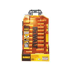 DeWALT DWMT73812 Metric/SAE Socket Set, Chrome, 20-Piece