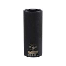 DeWALT DWMT73940OSP Impact Socket, 1/2 in Drive, 7/8 in Socket, 6-Point, Black Oxide
