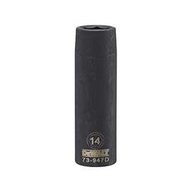 DeWALT DWMT73947OSP Impact Socket, 1/2 in Drive, 14 mm Socket, 6-Point, Black Oxide