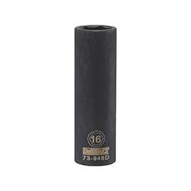 DeWALT DWMT73948OSP Impact Socket, 1/2 in Drive, 16 mm Socket, 6-Point, Black Oxide