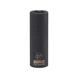 DeWALT DWMT73949OSP Impact Socket, 1/2 in Drive, 17 mm Socket, 6-Point, Black Oxide