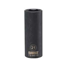 DeWALT DWMT73951OSP Impact Socket, 1/2 in Drive, 21 mm Socket, 6-Point, Black Oxide