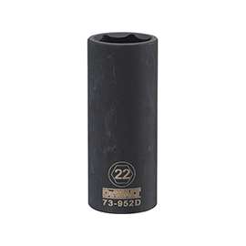DeWALT DWMT73952OSP Impact Socket, 1/2 in Drive, 22 mm Socket, 6-Point, Black Oxide