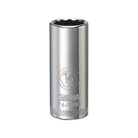 DeWALT DWMT74139OSP Drive Socket, SAE Measuring, 3/8 in Drive, 12-Point, 1/2 in Socket, Vanadium Steel