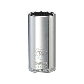 DeWALT DWMT74147OSP Drive Socket, SAE Measuring, 3/8 in Drive, 12-Point, 7/8 in Socket, Vanadium Steel