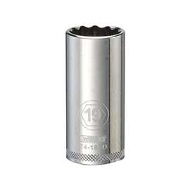 DeWALT DWMT74188OSP Drive Socket, Metric Measuring, 3/8 in Drive, 12-Point, 19 mm Socket, Vanadium Steel