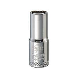 DeWALT DWMT74502OSP Drive Socket, Metric Measuring, 3/8 in Drive, 12-Point, 10 mm Socket, Vanadium Steel
