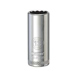 DeWALT DWMT74505OSP Drive Socket, Metric Measuring, 3/8 in Drive, 12-Point, 13 mm Socket, Vanadium Steel