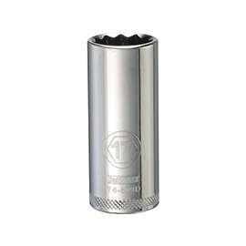 DeWALT DWMT74509OSP Drive Socket, Metric Measuring, 3/8 in Drive, 12-Point, 17 mm Socket, Vanadium Steel