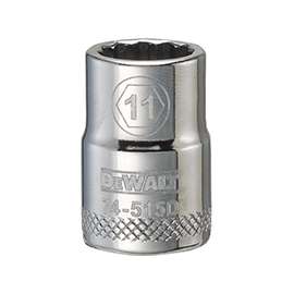 DeWALT DWMT74515OSP Hand Socket, Metric Measuring, 3/8 in Drive, 12-Point, 11 mm Socket, Vanadium Steel