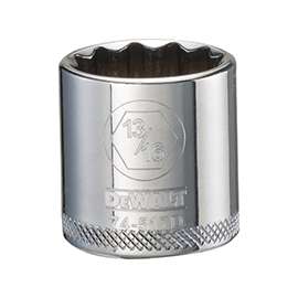 DeWALT DWMT74517OSP Hand Socket, SAE Measuring, 3/8 in Drive, 12-Point, 13/16 in Socket, Vanadium Steel