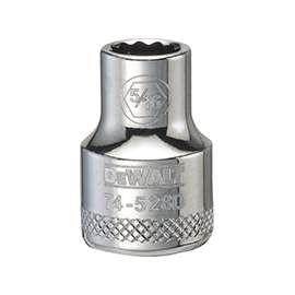 DeWALT DWMT74528OSP Hand Socket, SAE Measuring, 3/8 in Drive, 12-Point, 5/16 in Socket, Vanadium Steel