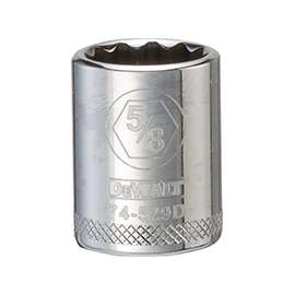 DeWALT DWMT74529OSP Hand Socket, SAE Measuring, 3/8 in Drive, 12-Point, 5/8 in Socket, Vanadium Steel