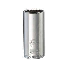 DeWALT DWMT74538OSP Drive Socket, SAE Measuring, 1/2 in Drive, 12-Point, 1-1/16 in Socket, Vanadium Steel