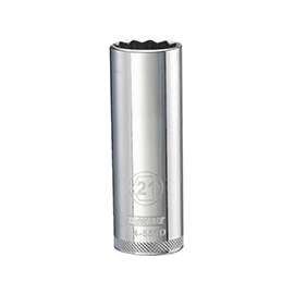 DeWALT DWMT74551OSP Drive Socket, Metric Measuring, 1/2 in Drive, 12-Point, 21 mm Socket, Vanadium Steel