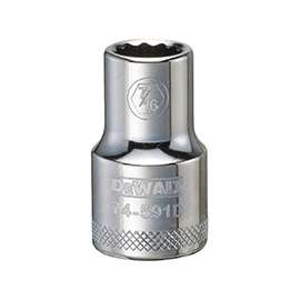 DeWALT DWMT74591OSP Fractional Drive Socket, 1/2 in Drive, 12-Point, 7/16 in Socket, Steel